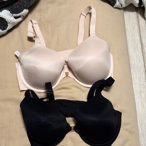 Victoria's Secret Black and Cream Bras